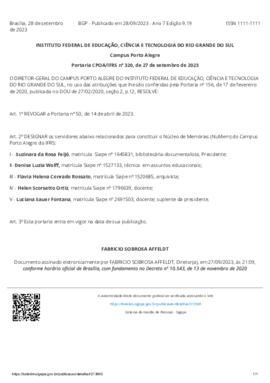 Portaria 320/2023