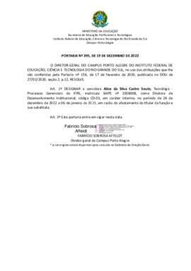 Portaria 395/2022