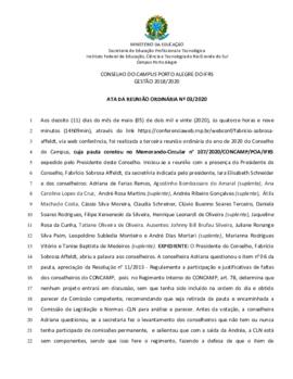 Ata 03/2020 -  Reunião Ordinária