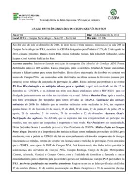 Ata de reunião ordinária 04/2018