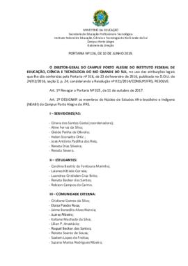 Portaria 136/2019 - revogada