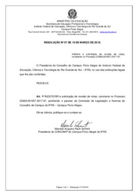 Resolução 07/2018