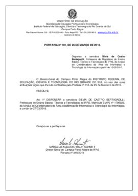 Portaria 101/2018