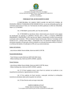Portaria 224/2020