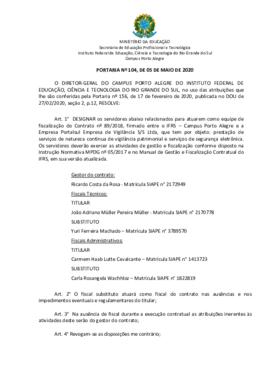 Portaria 104/2020 - revogada