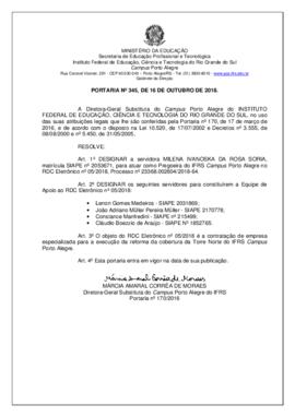 Portaria 345/2018