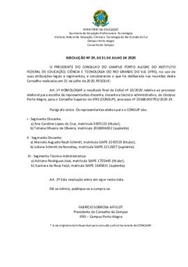 Resolução 29/2020