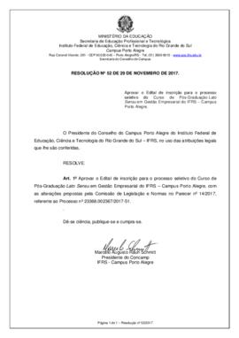 Resolução 52/2017