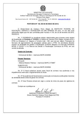 Portaria 140/2018