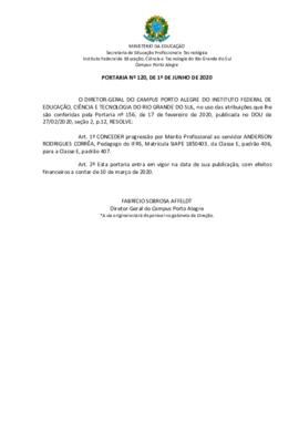 Portaria 120/2020