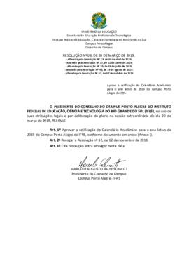 Resolução 08/2019