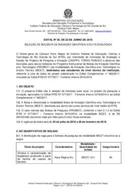 Edital 030/2018