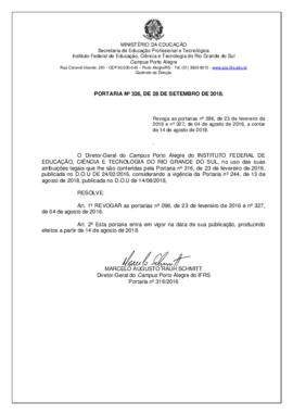 Portaria 326/2018