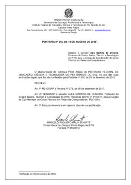 Portaria 245/2018