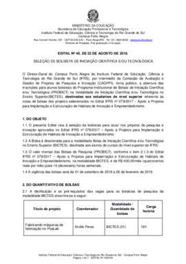 Edital 049/2018