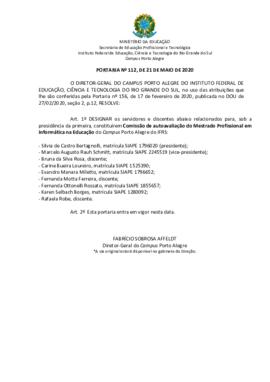 Portaria 112/2020 - revogada