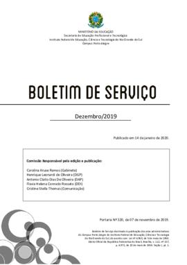 Boletim de serviço Dezembro/ 2019