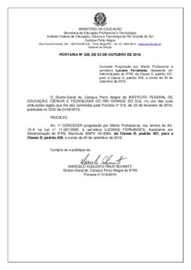 Portaria 329/ 2018