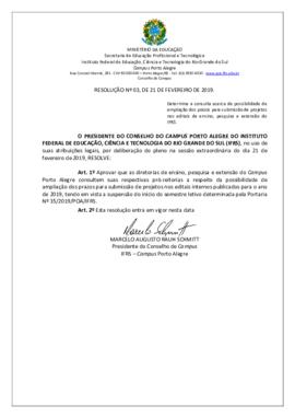 Resolução 03/2019
