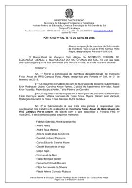 Portaria 120/2018