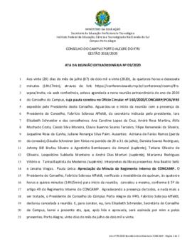 Ata 09/2020 - Reunião Extraordinária
