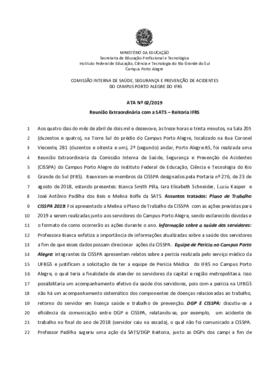 Ata 02/2019 - Reunião Extraordinária