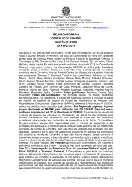 Ata 07/2018 - Reunião Ordinária