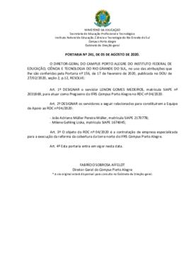 Portaria 241/2020