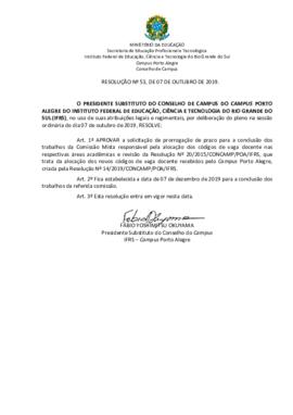 Resolução 53/2019