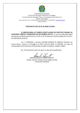 Portaria 070/2019