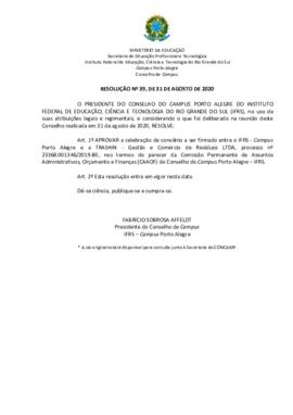 Resolução 39/2020