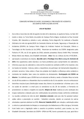 Ata 06/2019 - Reunião Ordinária