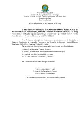 Resolução 003/2020