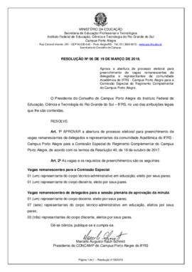 Resolução 06/2018