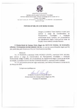 Portaria 060/2019