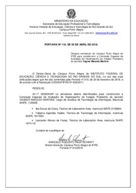 Portaria 116/2018