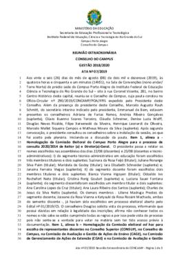 Ata 07/2019 - Reunião Extraordinária