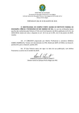 Portaria 238/2019
