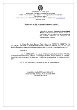 Portaria 286/2018