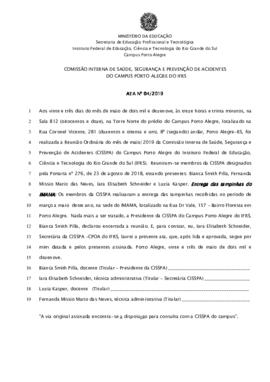 Ata 04/2019 - Reunião Ordinária