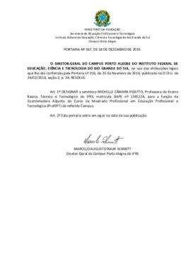 Portaria 367/2019 - revogada