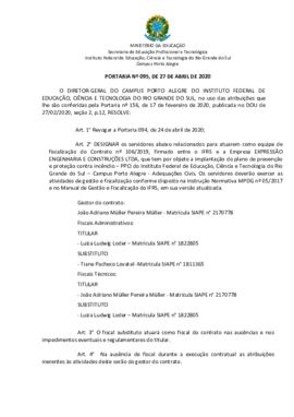 Portaria 95/2020