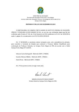 Portaria 344/2019