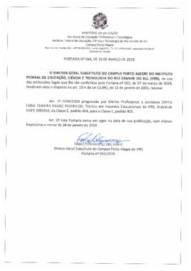 Portaria 064/2019