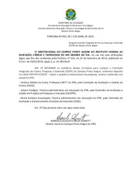 Portaria 093/2019 - revogada