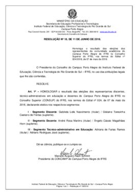 Resolução 18/2018