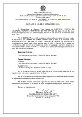 Portaria 103/2018 - revogada