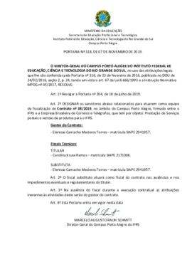 Portaria 318/2019 - Revogada