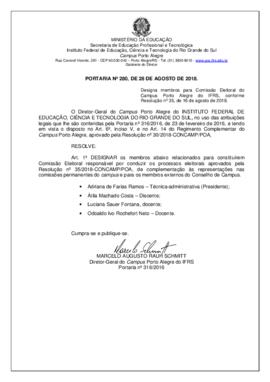 Portaria 280/2018