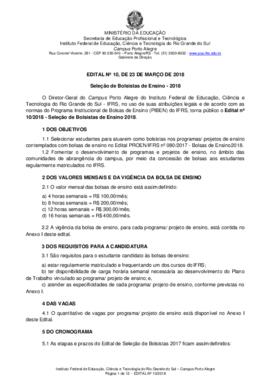 Edital 010/2018
